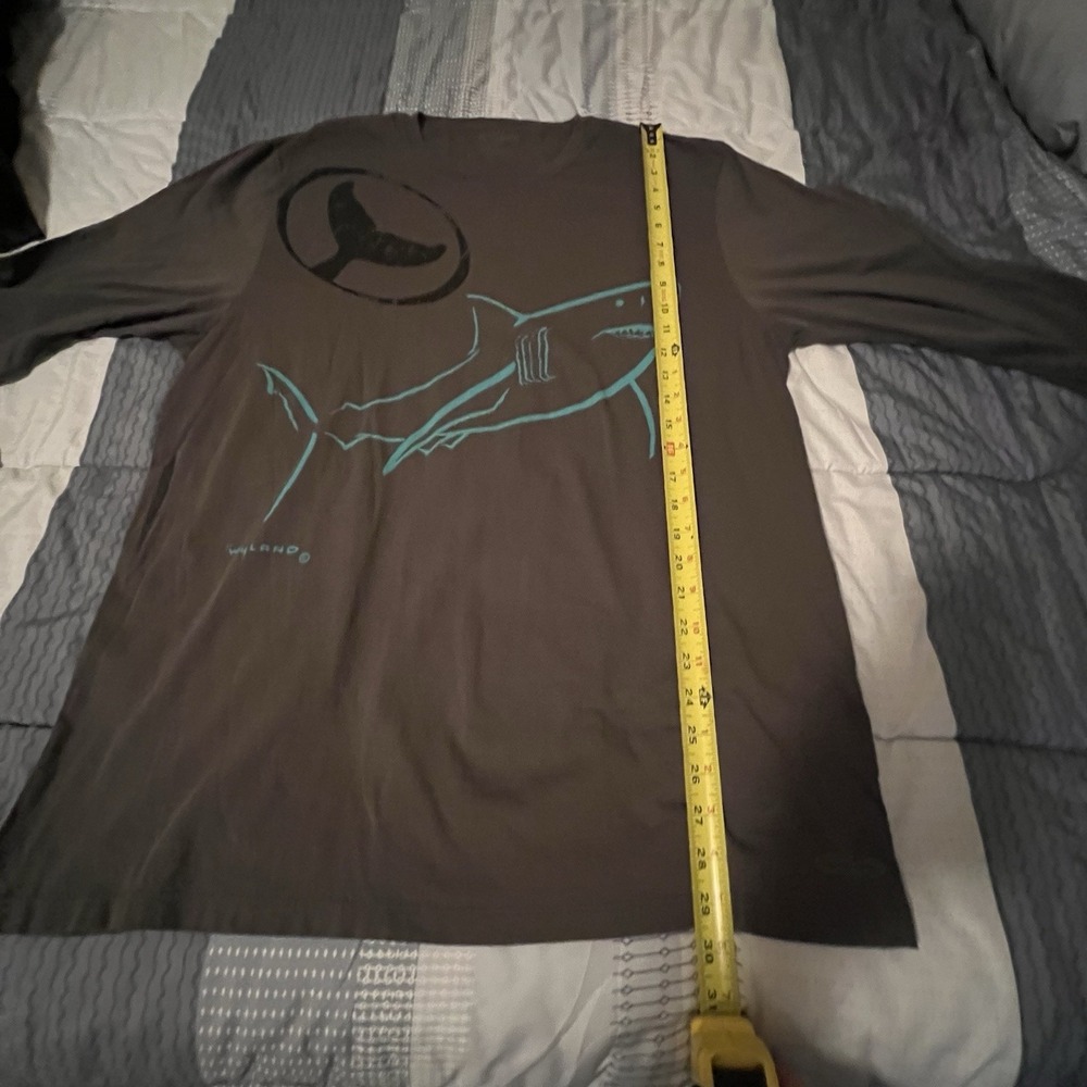 Crazy Shirts Wyland Gray Long Sleeve Great White Shark XL Pima Cotton Shirt - Picture 12 of 13